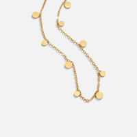 Goldkette mit Kreisanhängern „Agatha“