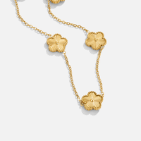 Goldene Kleeblatt-Cluster-Halskette