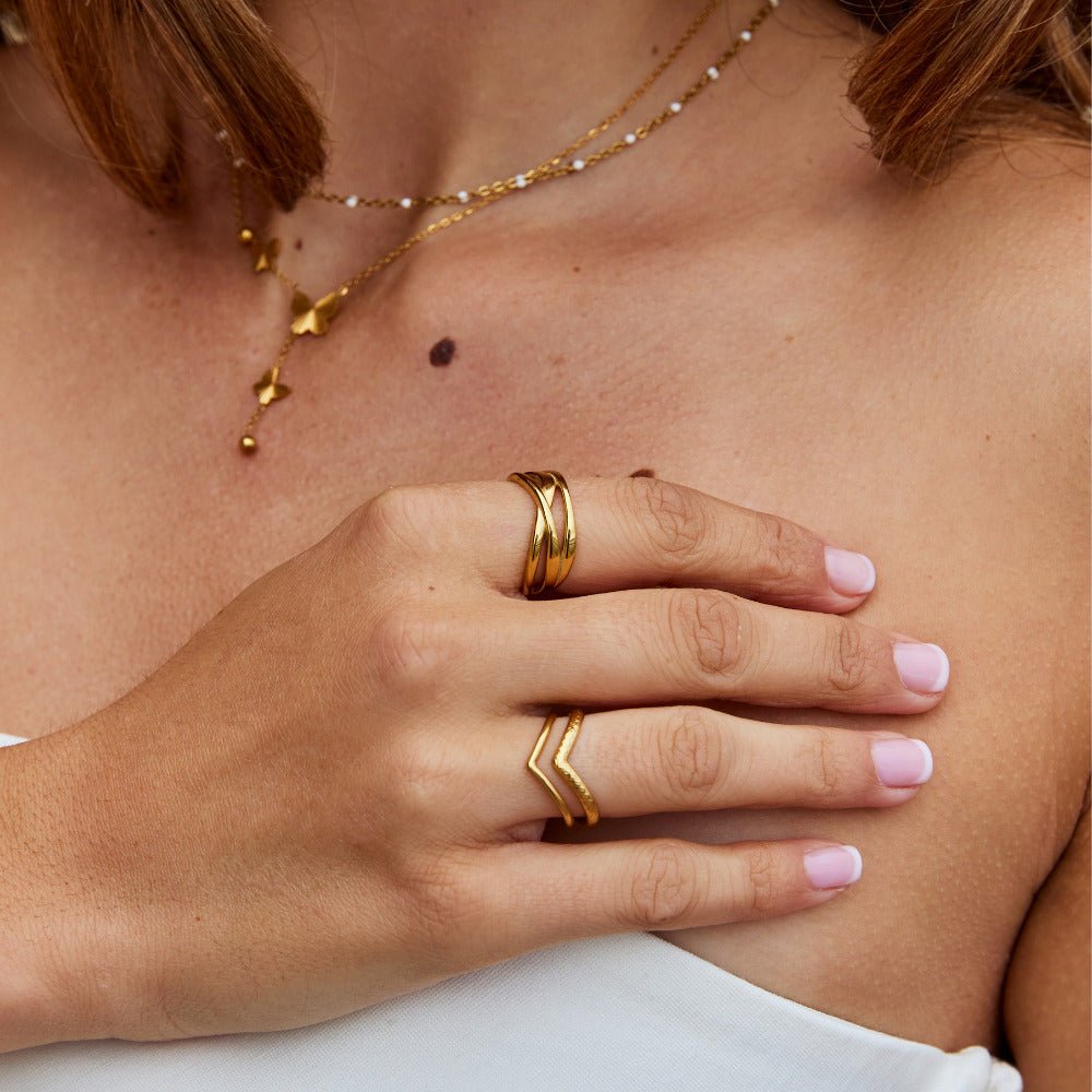 Entwined Maisie Gold Ring - Beautiful Earth Boutique