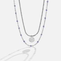 Lia Layered Silver Coin Bead Necklace - Beautiful Earth Boutique