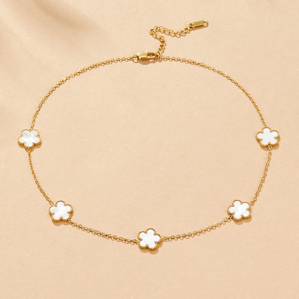 Pearl Shell Clover Necklace - Beautiful Earth Boutique