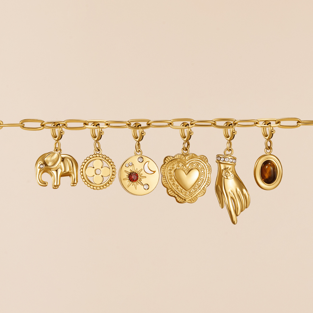 Vintage Gold Heart Charm - Beautiful Earth Boutique