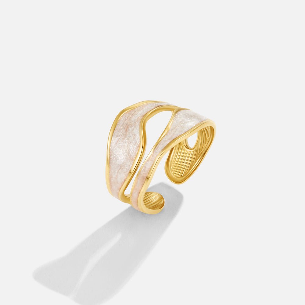 Wave Sahara Gold Ring - Beautiful Earth Boutique