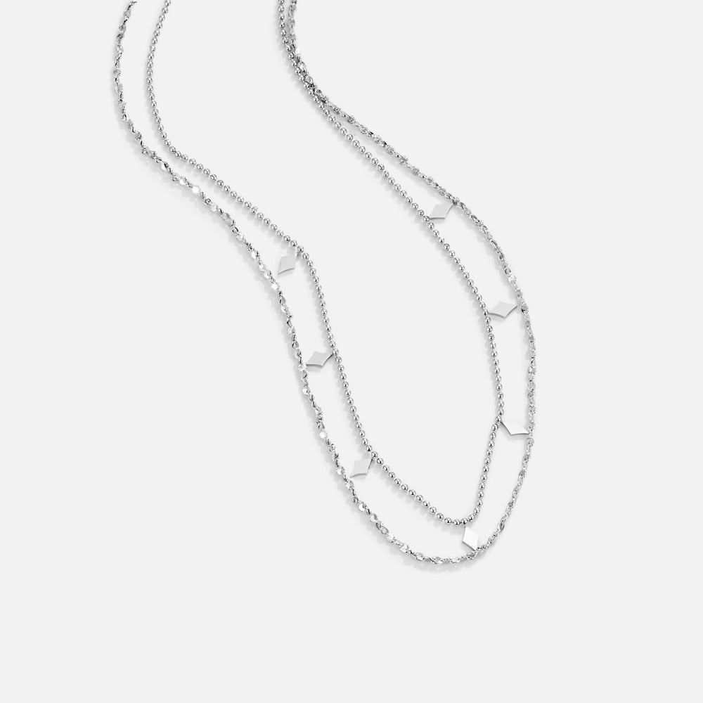 Willow Diamond Drop Layered Necklace - Beautiful Earth Boutique