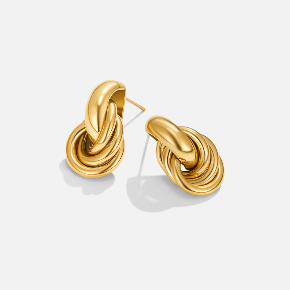 Sofia Twisted Gold Hoop Earrings