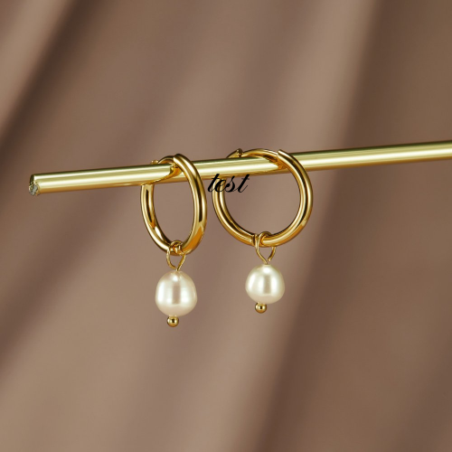 Freshwater Pearl Bella Hoop Earrings