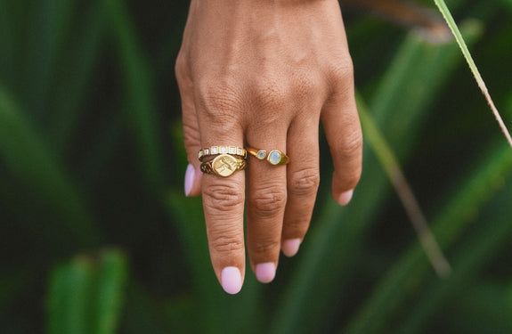 Lily Crystal Silver Vine Ring - Beautiful Earth Boutique