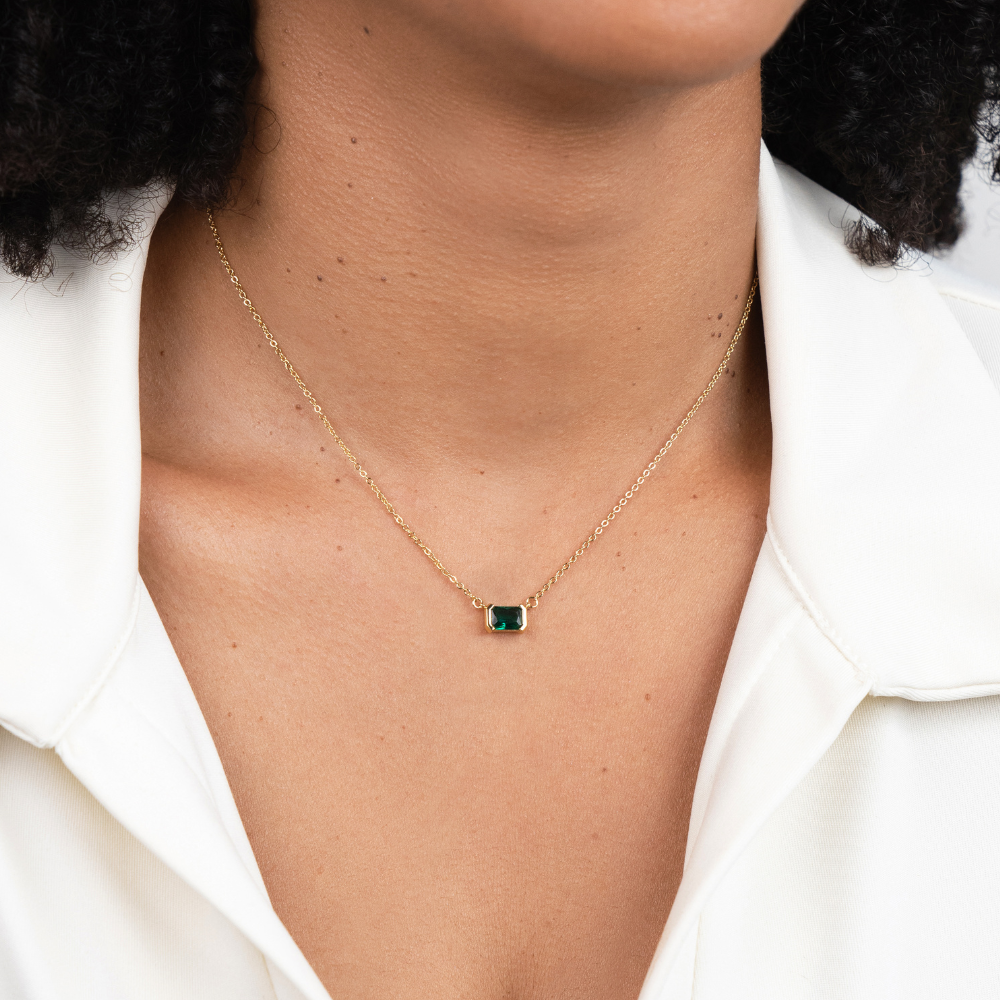 Monica Green Emerald Necklace