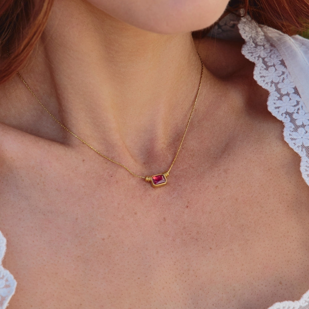 Aurelia Crystal Gold Necklace