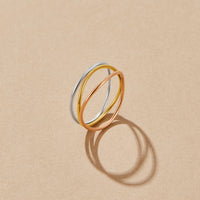 Ayla Three Toned Layered Ring - Beautiful Earth Boutique
