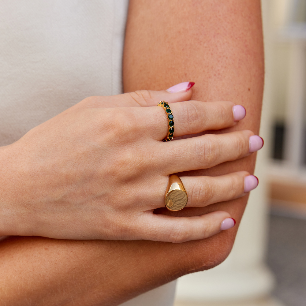 Savina Gold Signet Ring