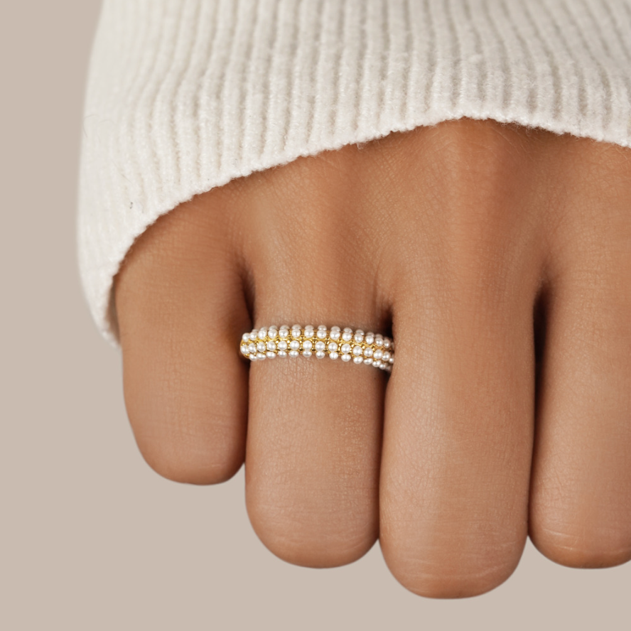 Talisa Gold Pearl Ring