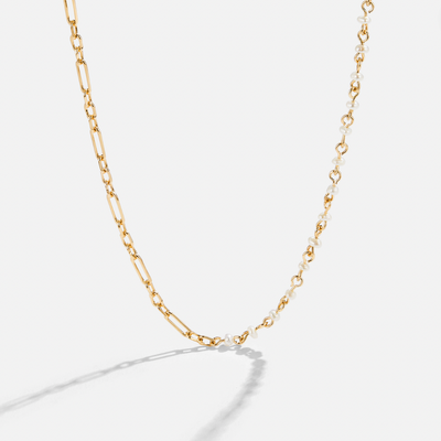 Solana Gold Chain & Pearl Necklace