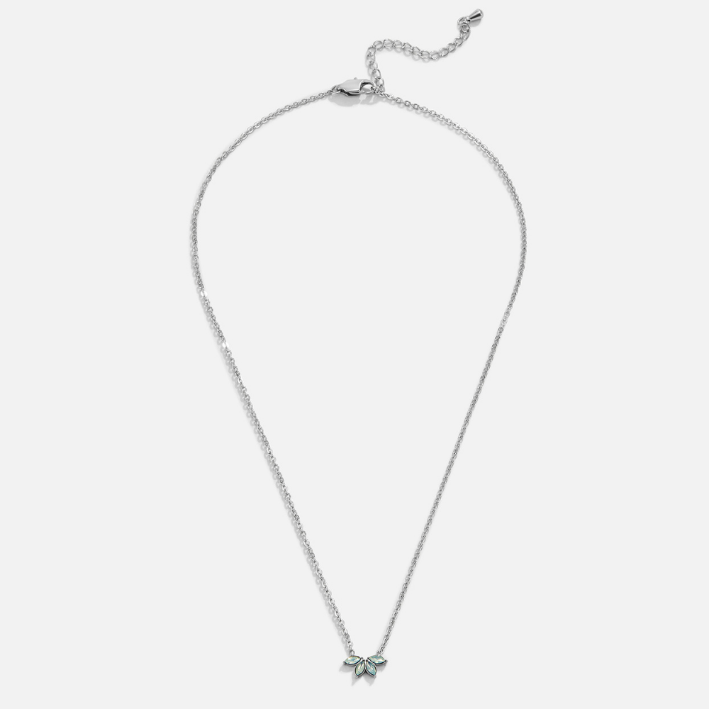 Silver Marquise Petal Necklace