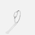 Weißer Sakura-Ring Gold