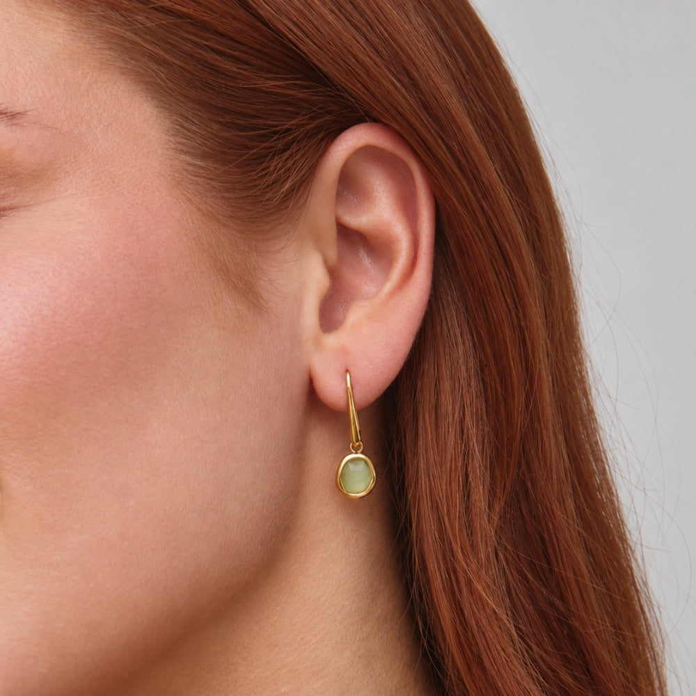 Vintage Aquamarine Drop Earrings