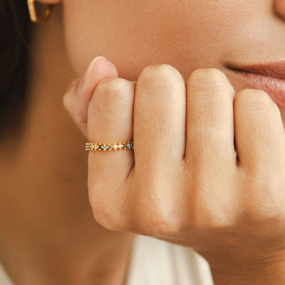 Adeline Rainbow Crystal Ring - Beautiful Earth Boutique