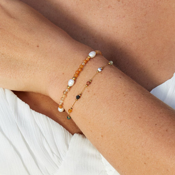 Perlenarmband mit Achat 