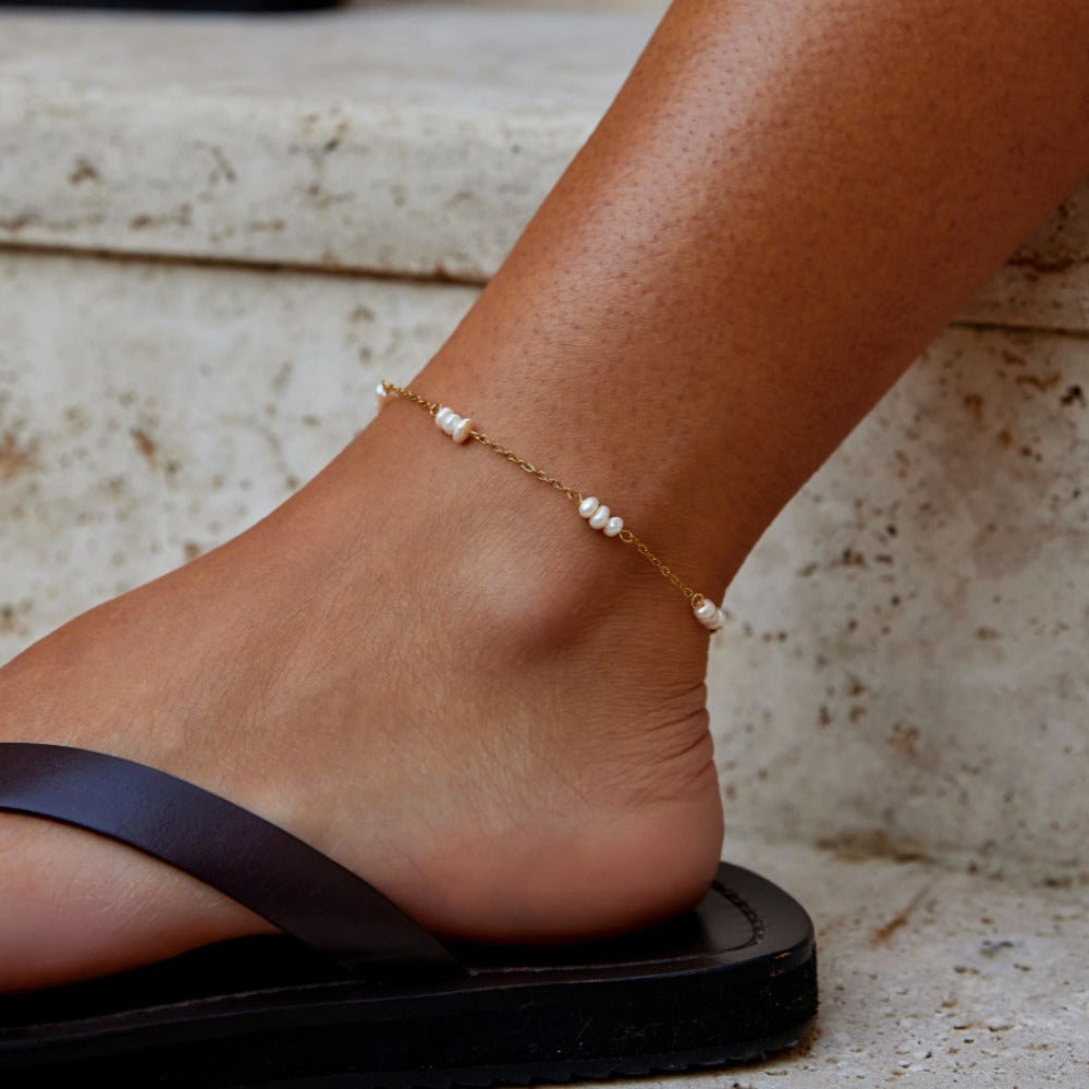 Alena Pearl Anklet - Beautiful Earth Boutique