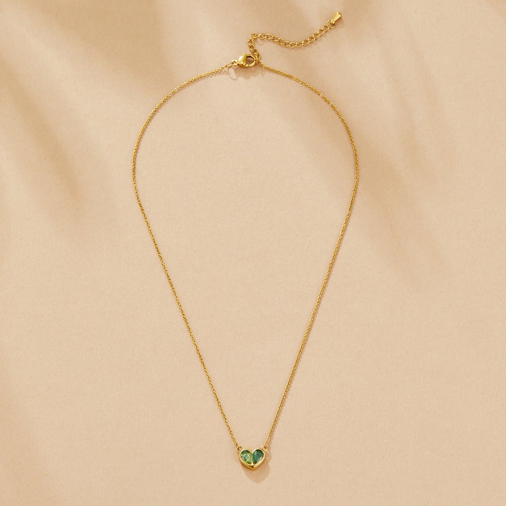 Amore Crystal Heart Necklace - Beautiful Earth Boutique
