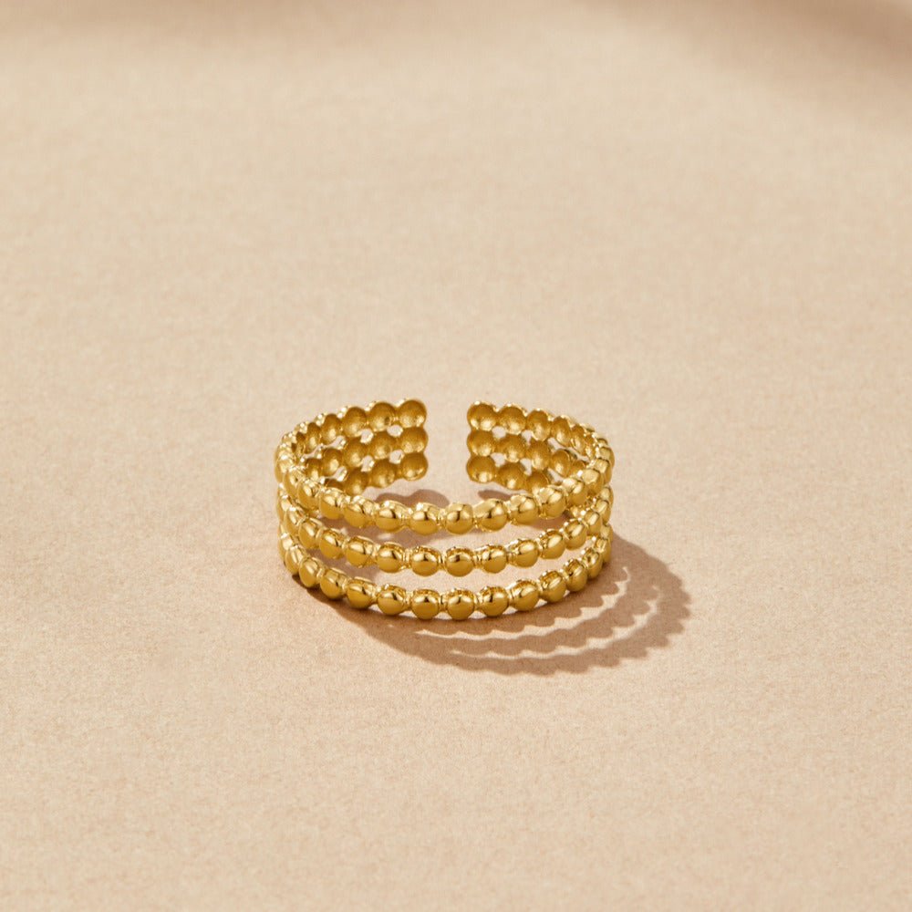 Beaded Ohio Gold Ring - Beautiful Earth Boutique