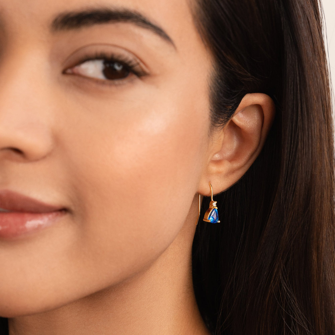 Blue Crystal Drop Earrings - Beautiful Earth Boutique