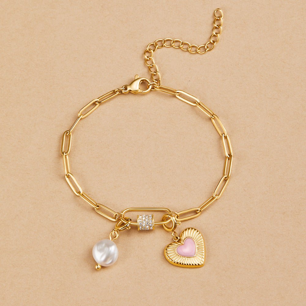 Blush Gold Heart Charm - Beautiful Earth Boutique