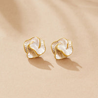 Camellia Bloom Stud Earrings - Beautiful Earth Boutique