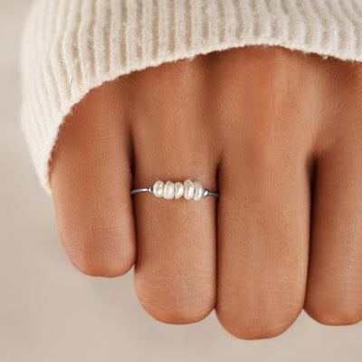 Classic Freshwater Pearl Silver Ring - Beautiful Earth Boutique