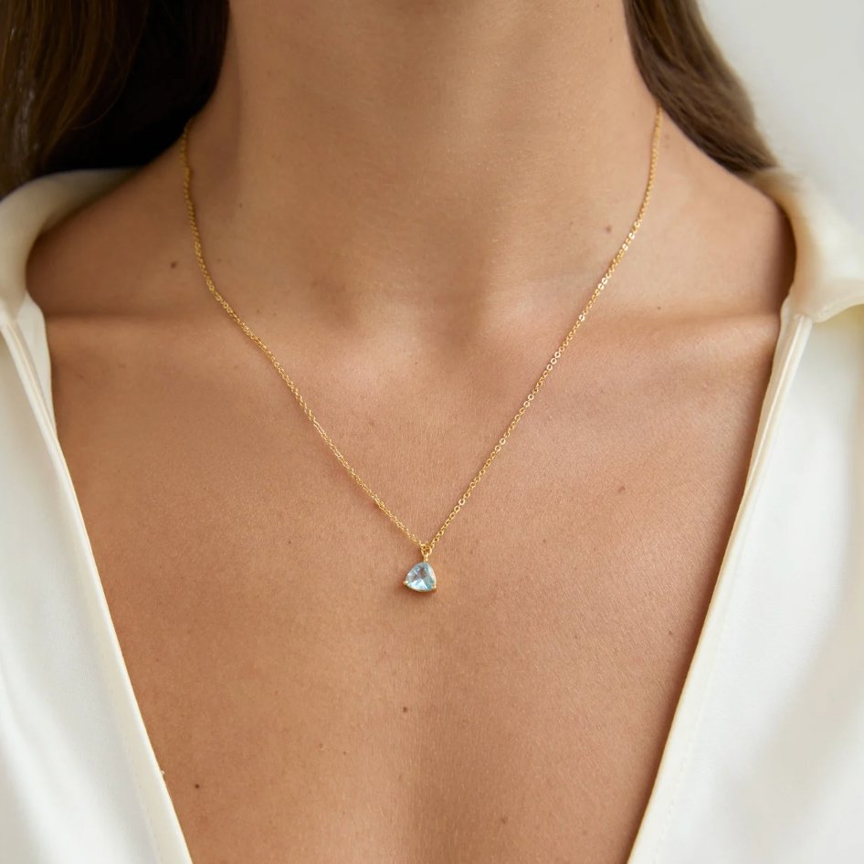 Crystal Birthstone Charm Necklace - Beautiful Earth Boutique