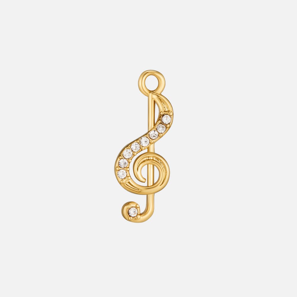 Crystal Music Note Charm - Beautiful Earth Boutique