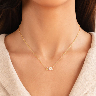 Crystal White Blossom Necklace - Beautiful Earth Boutique