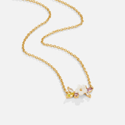 Crystal White Blossom Necklace - Beautiful Earth Boutique