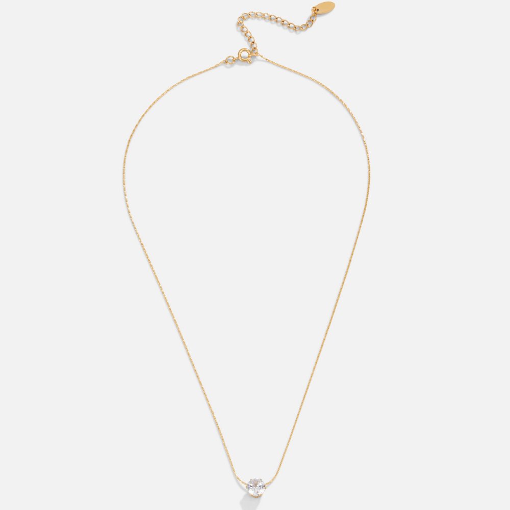 Dainty Round Crystal Necklace - Beautiful Earth Boutique
