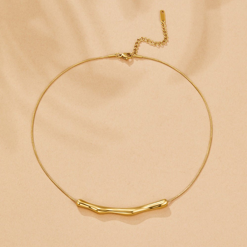 Deana Gold Bamboo Necklace - Beautiful Earth Boutique