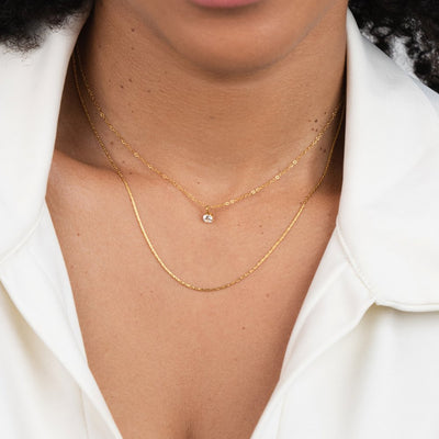 Dina Crystal & Gold Layered Necklace - Beautiful Earth Boutique