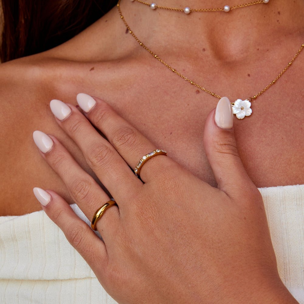 Emily Crystal Baguette Ring - Beautiful Earth Boutique