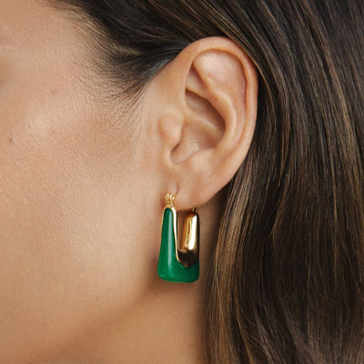 Esme Square Hoop Earrings - Beautiful Earth Boutique