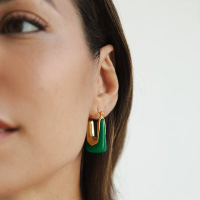 Esme Square Hoop Earrings - Beautiful Earth Boutique