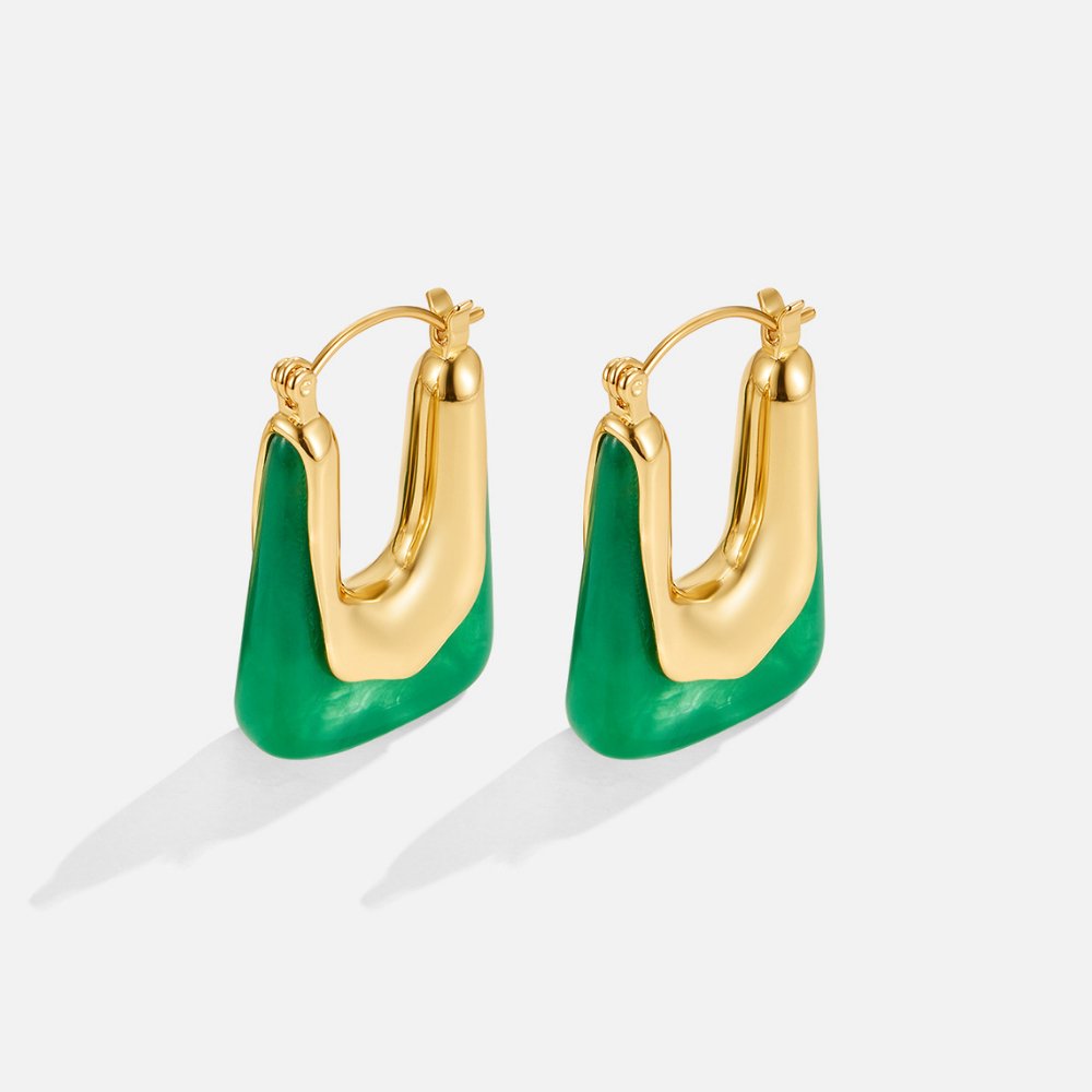 Esme Square Hoop Earrings - Beautiful Earth Boutique