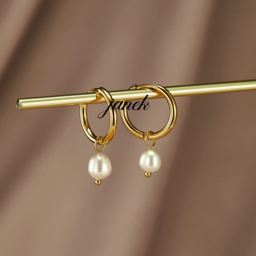 Freshwater Pearl Bella Hoop Earrings - Beautiful Earth Boutique