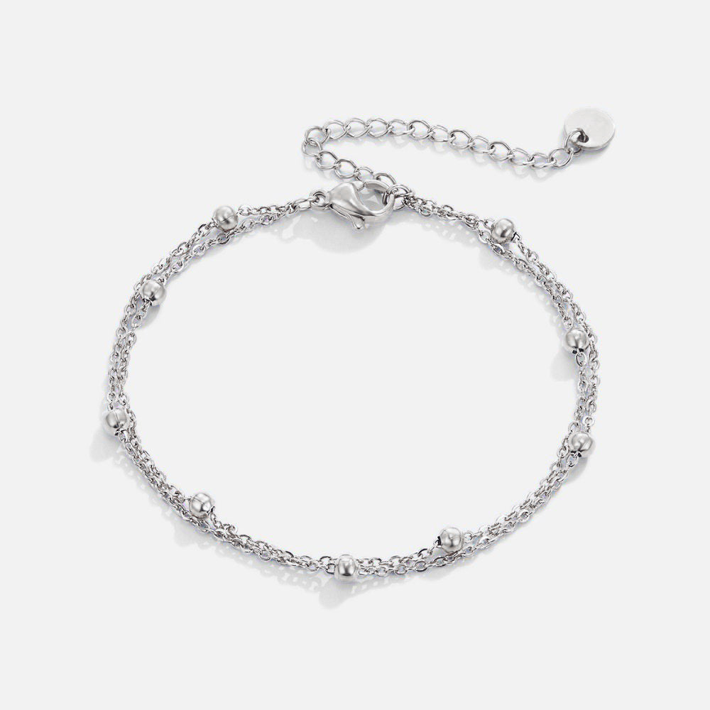 Silver Gaia Layered Bracelet