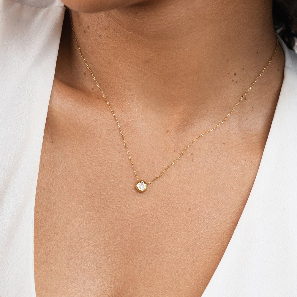 Gia Crystal & Gold Necklace - Beautiful Earth Boutique