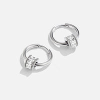 Gigi Crystal Silver Hoop Earrings - Beautiful Earth Boutique