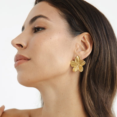 Gold Blossom Earrings - Beautiful Earth Boutique