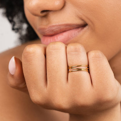 Gold Infinity Loop Ring - Beautiful Earth Boutique