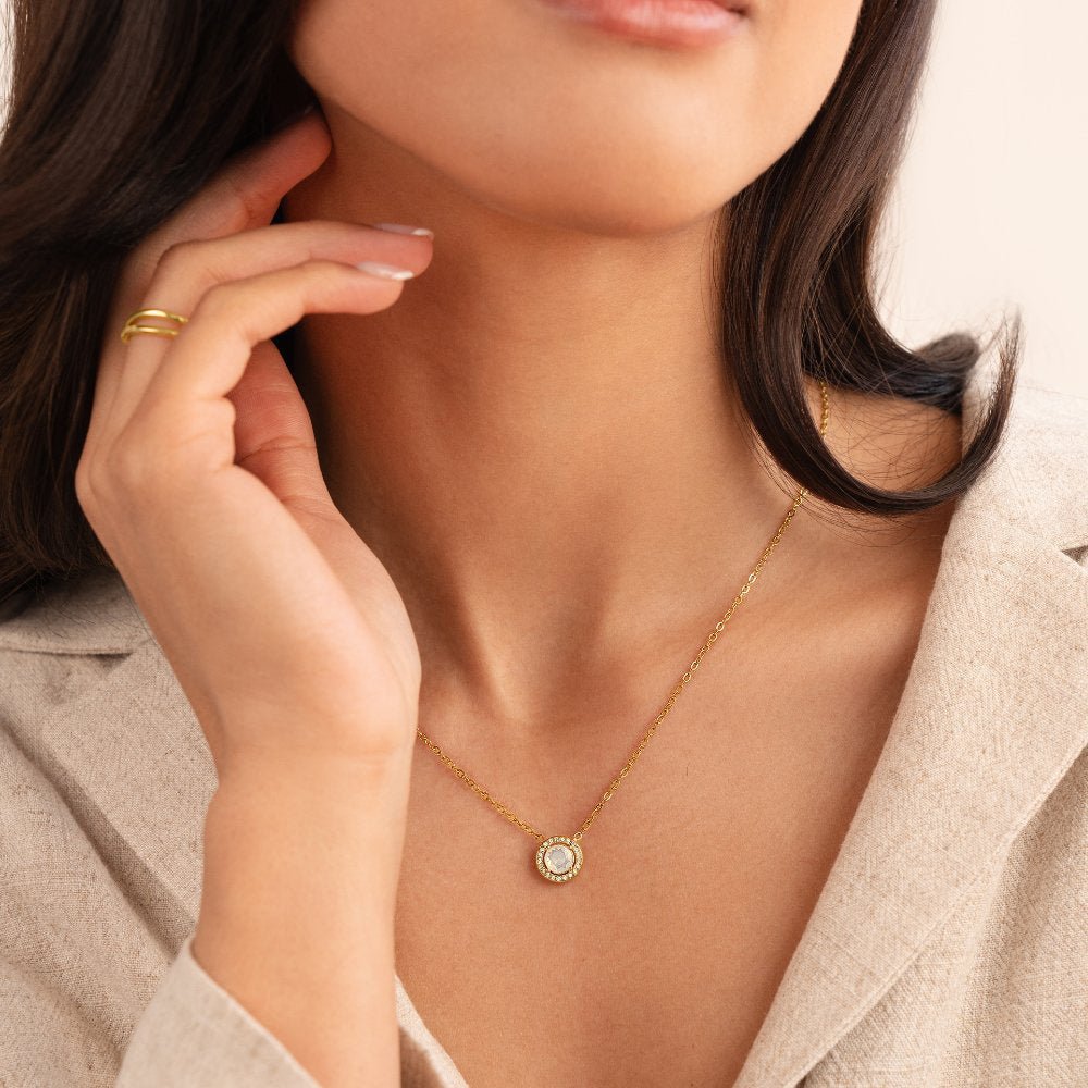 Gold Monet Crystal Necklace - Beautiful Earth Boutique