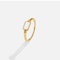Gold Moonlight Pearl Shell Ring - Beautiful Earth Boutique