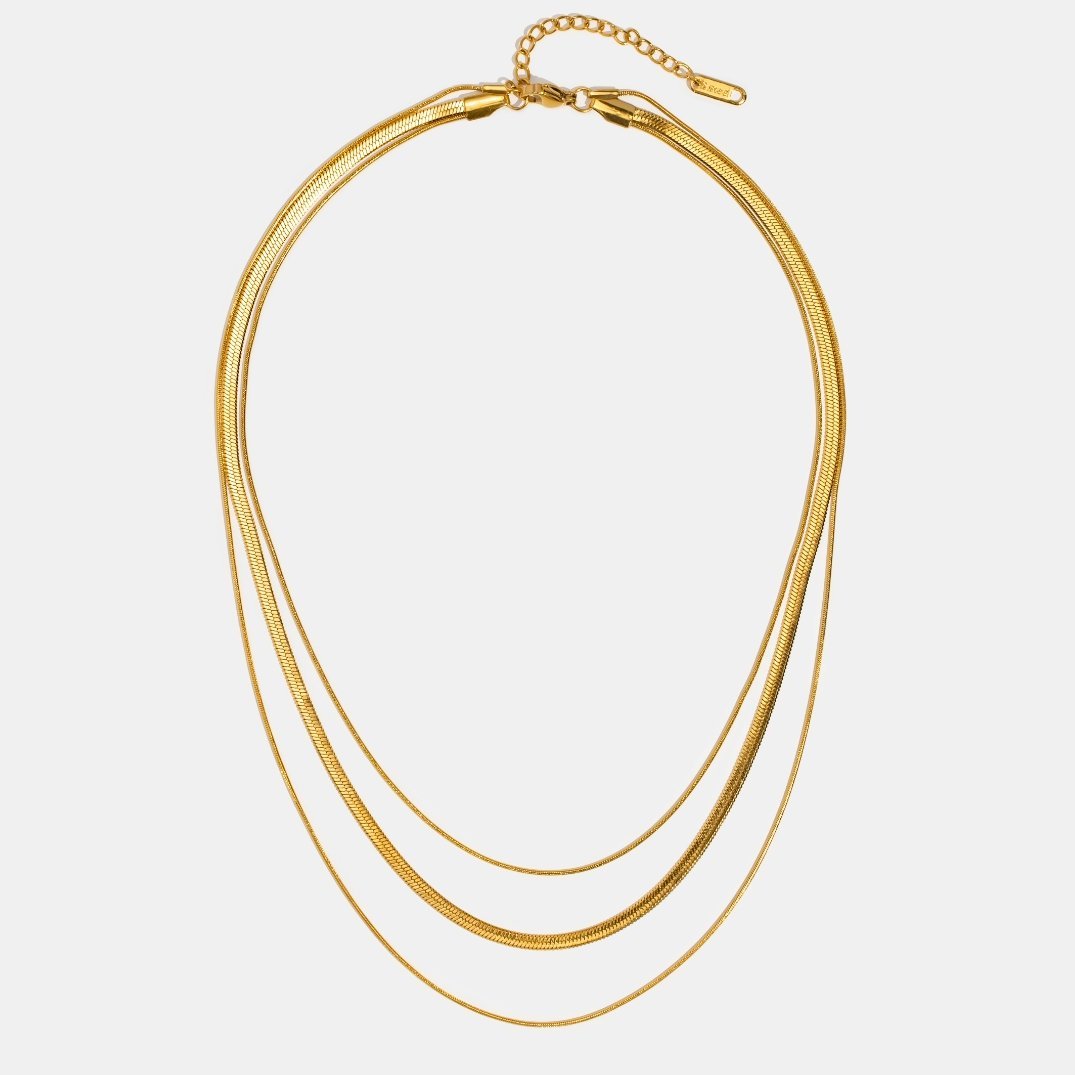 Gold Multi - Layered Chain Necklace - Beautiful Earth Boutique