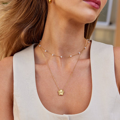 Golden Clover Necklace - Beautiful Earth Boutique